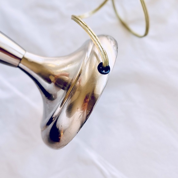 VINTAGE 15” Bankers Desk Lamp Elegant Chrome Matte Silver - Picture 4 of 16